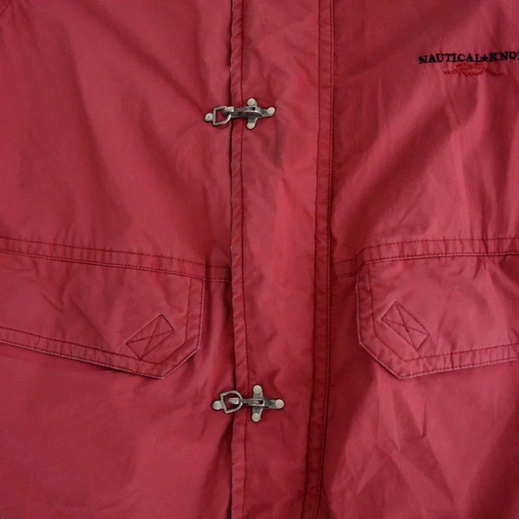 Vintage Bound for Peyton Red  Utility Nautical with Hidden Hood Jacket - Picture 9 of 14